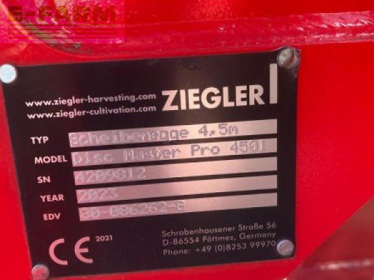 Bừa đĩa Ziegler disc master pro 4501 ziegler s: hình 8