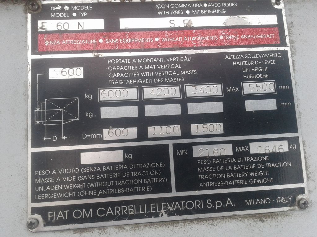 Xe nâng điện Fiat E 60 N: hình 8
