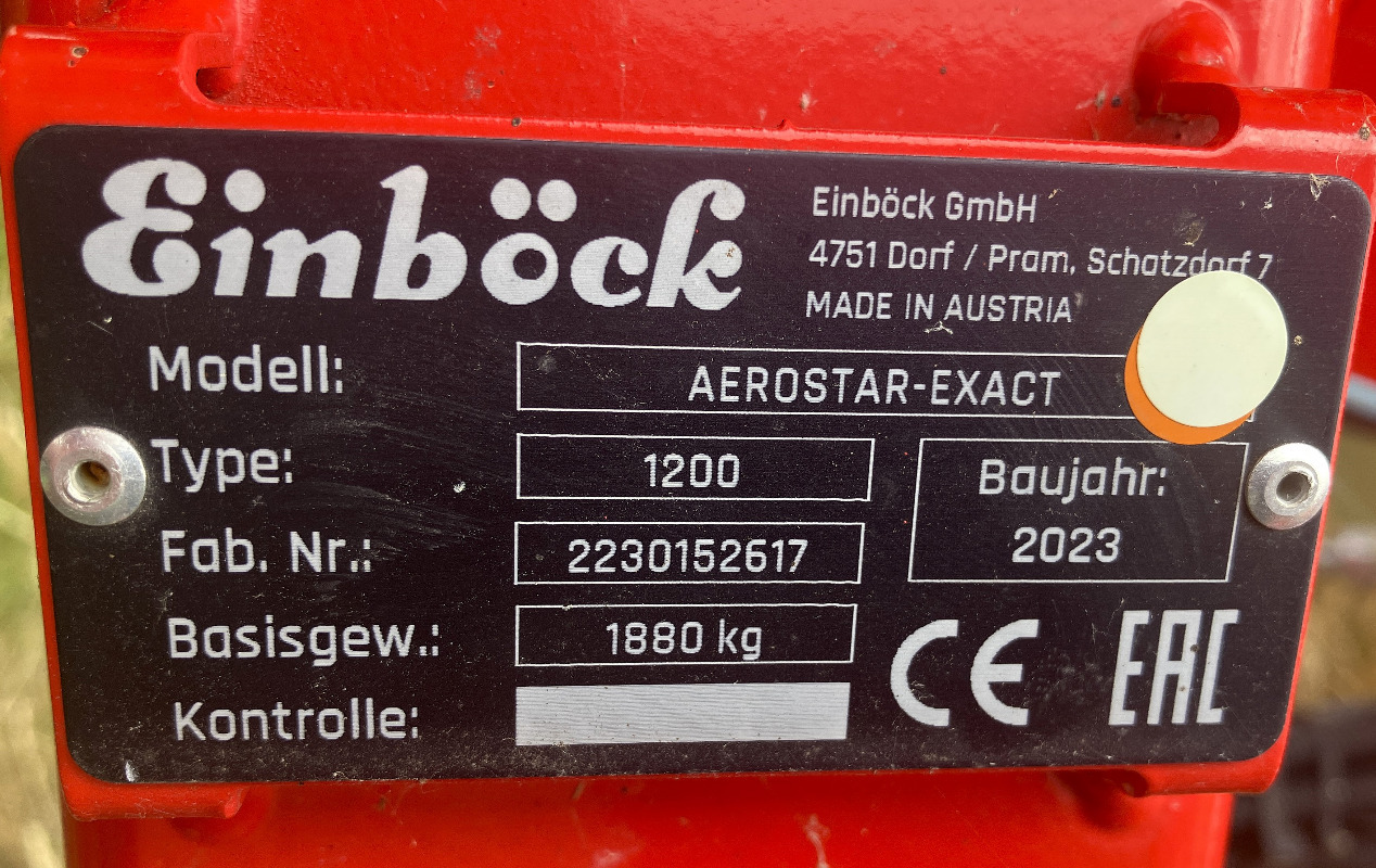 Einböck Aerostar-Exact 1200 - Trang thiết bị bón phân: hình 2 Einböck Aerostar-Exact 1200 - Trang thiết bị bón phân: hình 2