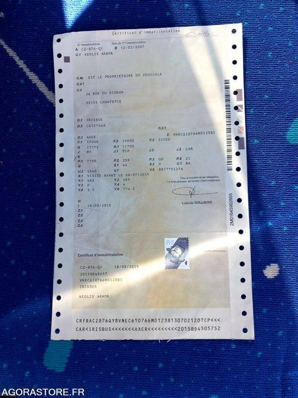 IVECO BUS AXER N°073076 - Xe buýt trường học: hình 4 IVECO BUS AXER N°073076 - Xe buýt trường học: hình 4