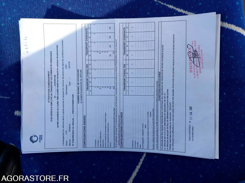 IVECO BUS AXER N°073076 - Xe buýt trường học: hình 3 IVECO BUS AXER N°073076 - Xe buýt trường học: hình 3