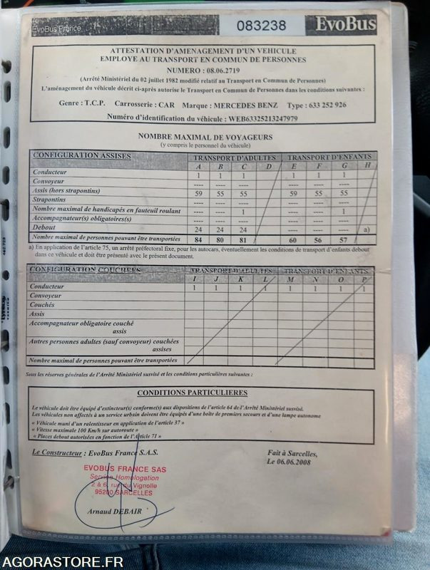 MERCEDES INTOURO N°083238 - Xe buýt trường học: hình 4 MERCEDES INTOURO N°083238 - Xe buýt trường học: hình 4