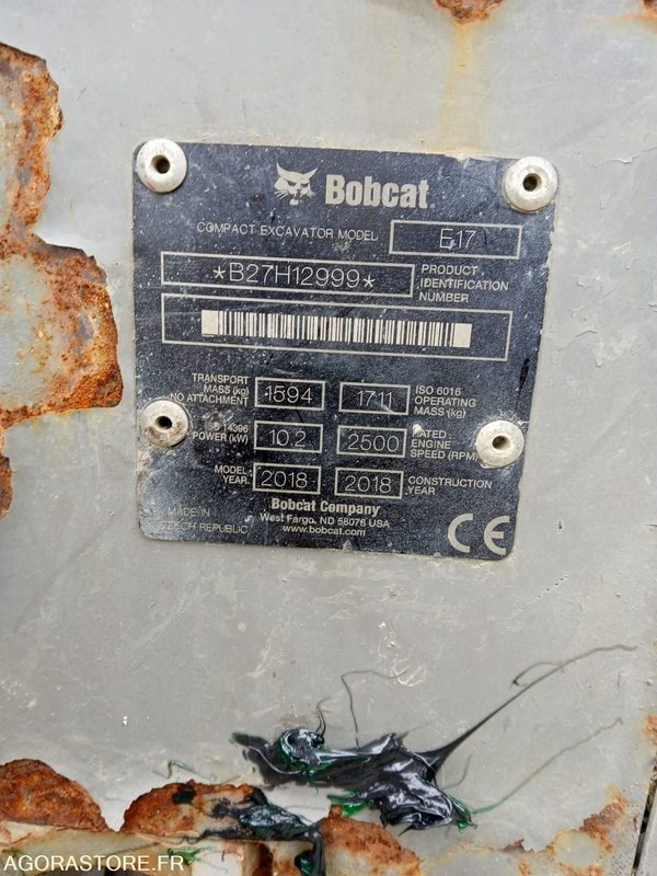 Mini pelle Bobcat E17 avec 2 godets - Máy xúc: hình 2 Mini pelle Bobcat E17 avec 2 godets - Máy xúc: hình 2