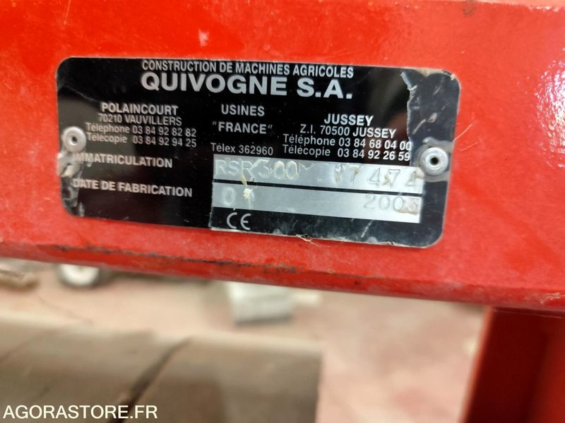 ROULEAU QUIVOGNE RSR 300 TRES PEU SERVI ANNEE 2003 - Trang thiết bị vườn: hình 4 ROULEAU QUIVOGNE RSR 300 TRES PEU SERVI ANNEE 2003 - Trang thiết bị vườn: hình 4