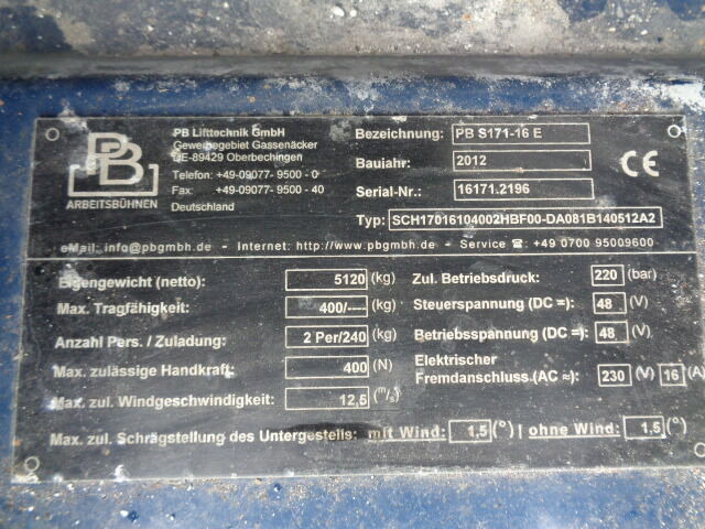 Diversen S171-16 PB S171-16 - Máy nâng người hình kéo: hình 5 Diversen S171-16 PB S171-16 - Máy nâng người hình kéo: hình 5