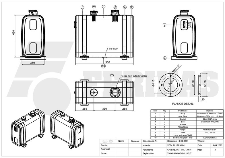Bồn thủy lực cho Xe tải mới Onbekend: hình 9