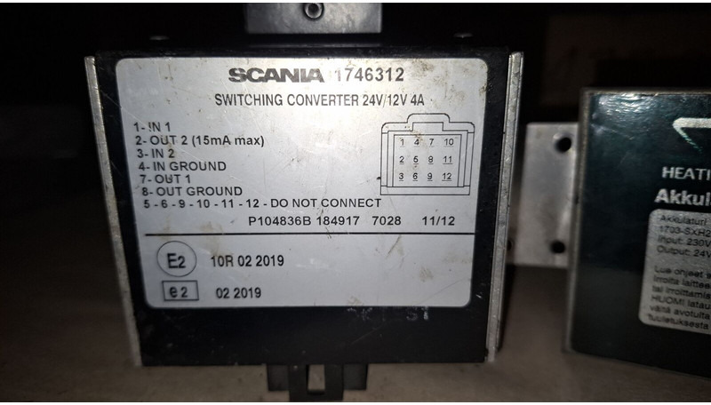 Spheros Converter 24V/12V 4A Scania - Linh kiện điện: hình 1 Spheros Converter 24V/12V 4A Scania - Linh kiện điện: hình 1