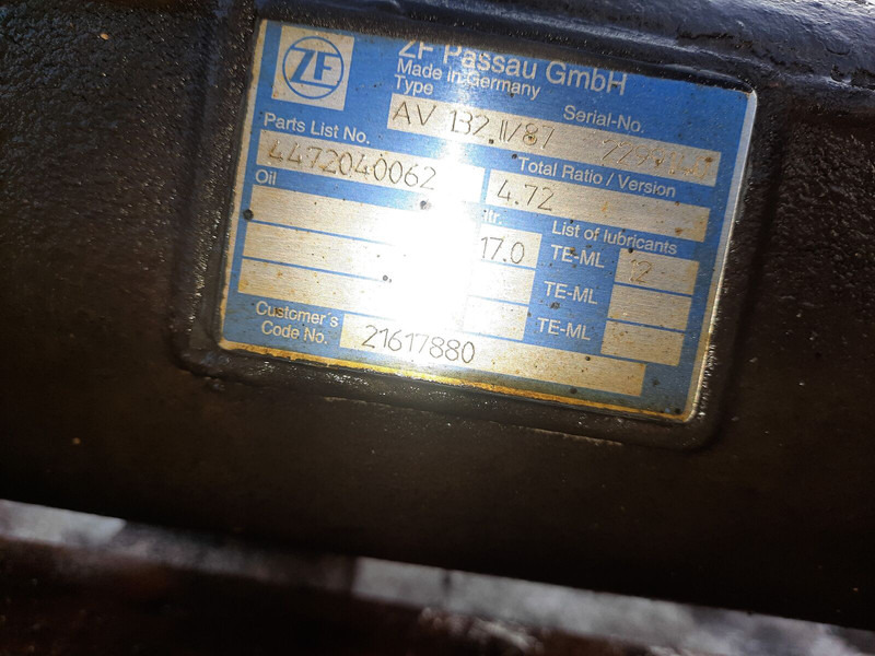 Volvo шестерни бортовой передачи ZF - Trục sau: hình 3 Volvo шестерни бортовой передачи ZF - Trục sau: hình 3