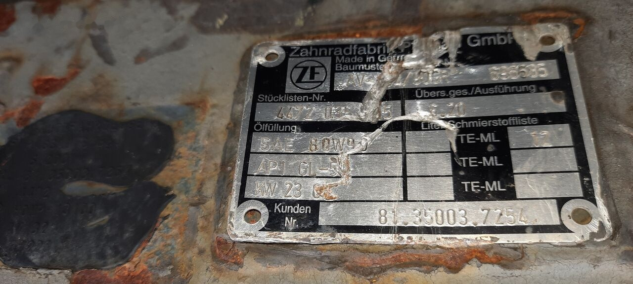 ZF Eaton Neoplan 660.4.22 Mersedes 407. Citara-2.84 DAF-1339G.2.93 Scania - Trục sau cho Xe bus: hình 3 ZF Eaton Neoplan 660.4.22 Mersedes 407. Citara-2.84 DAF-1339G.2.93 Scania - Trục sau cho Xe bus: hình 3