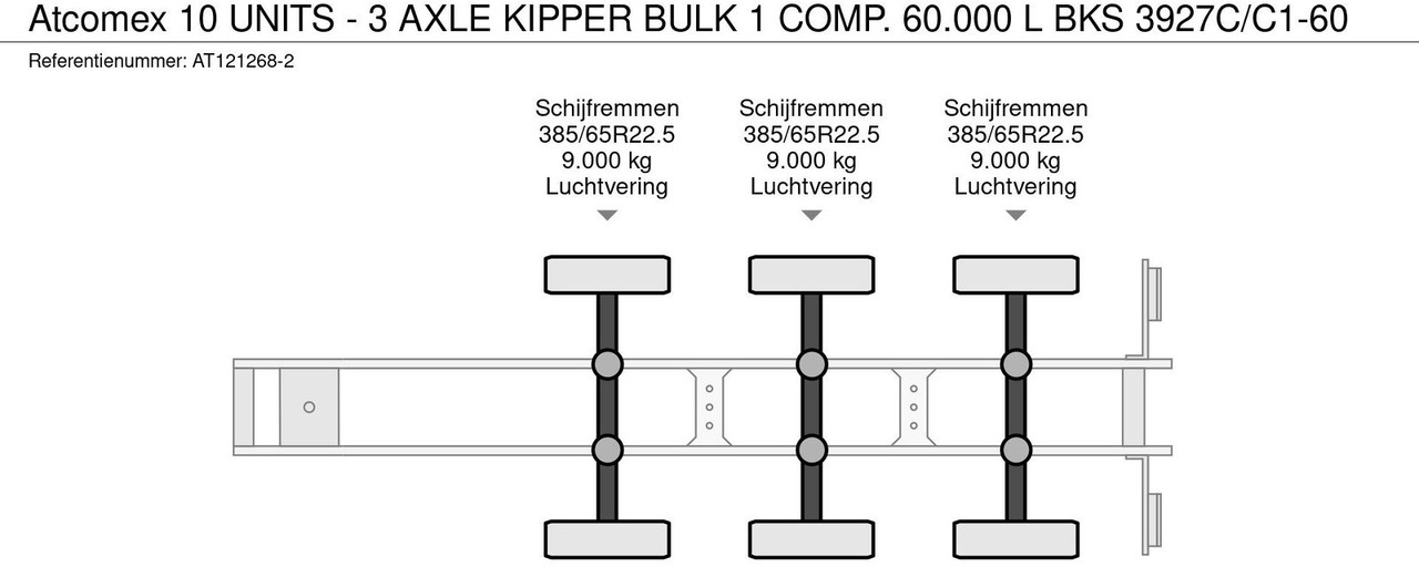 Atcomex 10 UNITS - 3 AXLE KIPPER BULK 1 COMP. 60 - Sơ mi rơ moóc bồn silo: hình 5 Atcomex 10 UNITS - 3 AXLE KIPPER BULK 1 COMP. 60 - Sơ mi rơ moóc bồn silo: hình 5