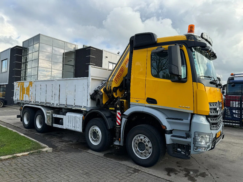 Xe ben, Xe cẩu tự hành Mercedes-Benz Arocs 4448 8X4 + EURO 6 + FASSI F315 + REMOTE + KIPPER + STEERING AXLE: hình 20