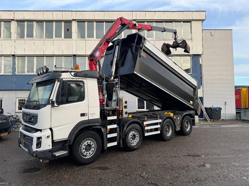 Volvo FMX 420 8X4 HMF 1643Z2 + REMOTE CONTROL + HYVA KIPPER - Xe ben, Xe cẩu tự hành: hình 1 Volvo FMX 420 8X4 HMF 1643Z2 + REMOTE CONTROL + HYVA KIPPER - Xe ben, Xe cẩu tự hành: hình 1
