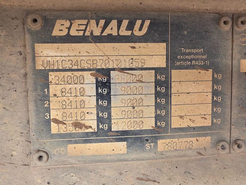 Sơ mi rơ moóc ben Benalu C34 - SMB - DRUM - Steelspring: hình 7
