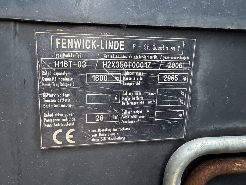 Xe nâng gas Linde H16T-03 Triplex 540 Freelift / Sideshift LPG 2006: hình 17