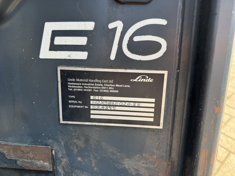 Xe nâng điện Linde Linde E16-01 Triplo 435 Freelift/Sideshift Elektrisch 2014: hình 10