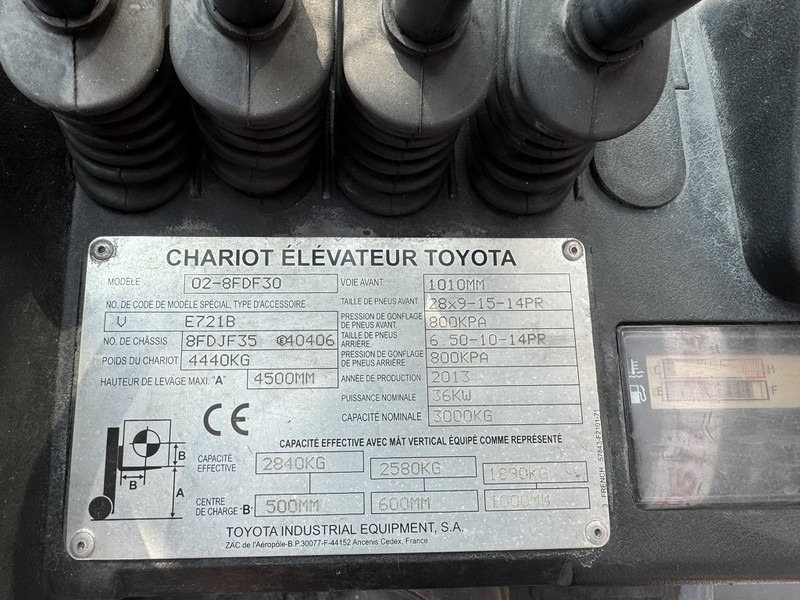 Xe nâng diesel Toyota 02-8 FDF 30: hình 15