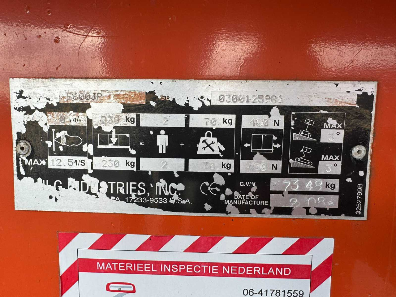 Nền bục trên không 2008 JLG 600JP AERIAL WORK PLATFORM: hình 24