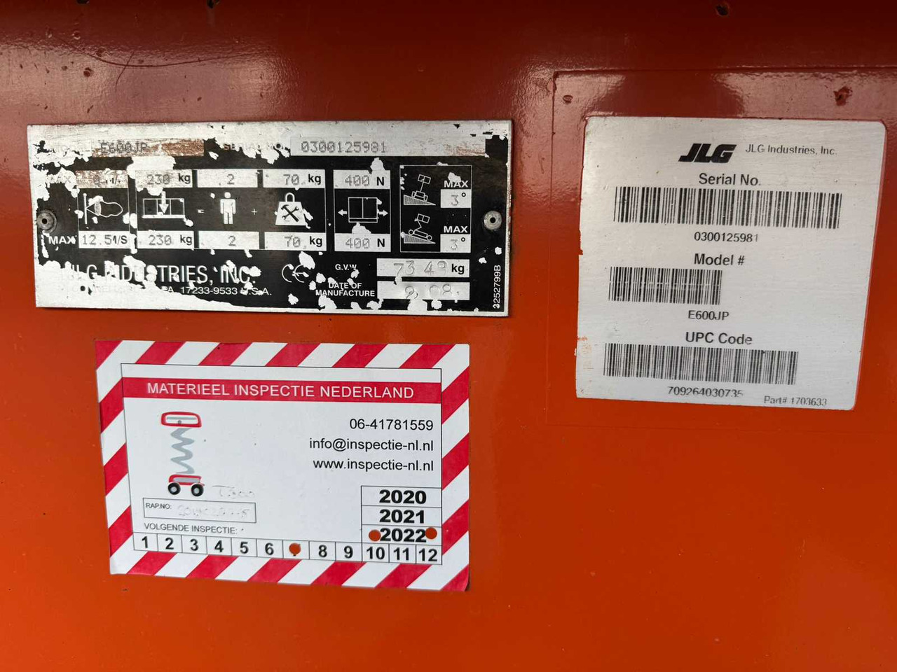 Nền bục trên không 2008 JLG 600JP AERIAL WORK PLATFORM: hình 14