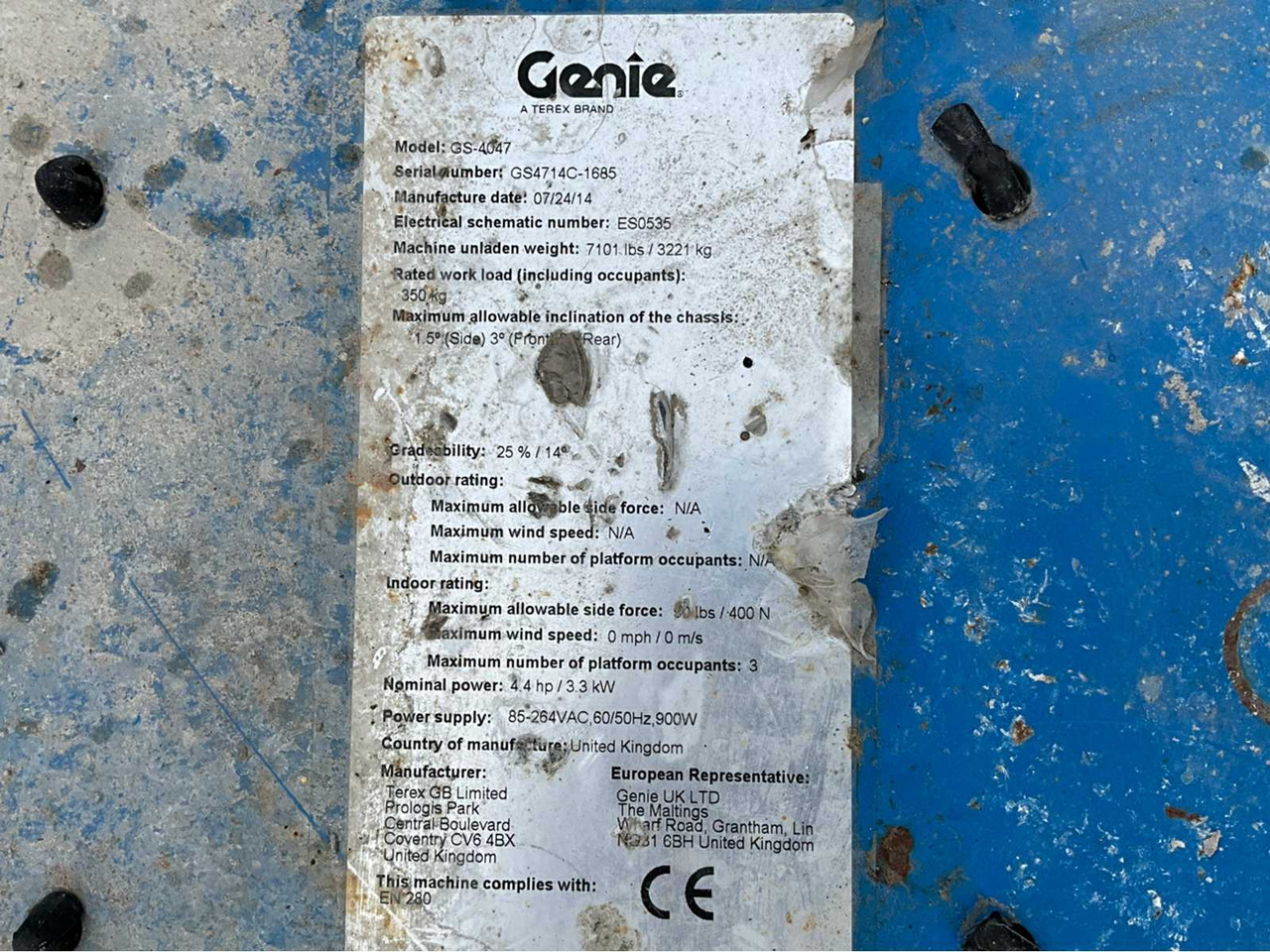 Genie GS-4047 - Nền bục trên không: hình 3 Genie GS-4047 - Nền bục trên không: hình 3
