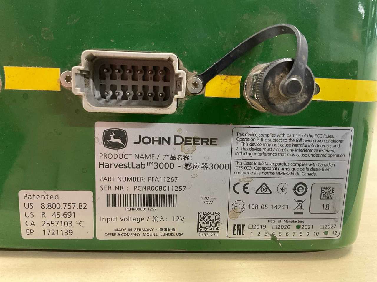 John Deere HarvestLab 3000 - Máy chất hàng trước cho máy cày: hình 3 John Deere HarvestLab 3000 - Máy chất hàng trước cho máy cày: hình 3