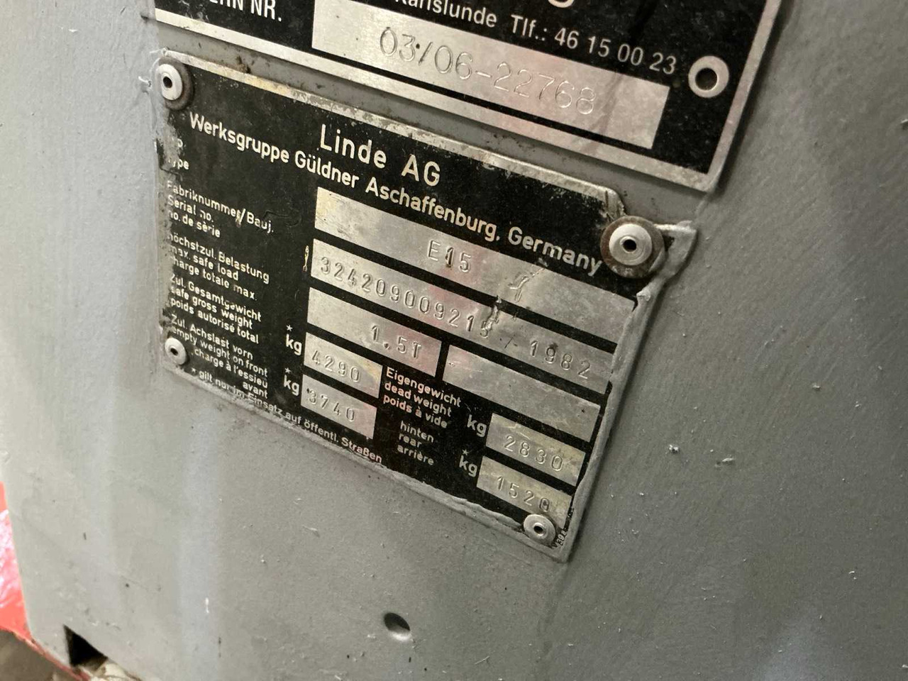 Xe nâng LINDE E15 FORKLIFT: hình 20 Xe nâng LINDE E15 FORKLIFT: hình 20