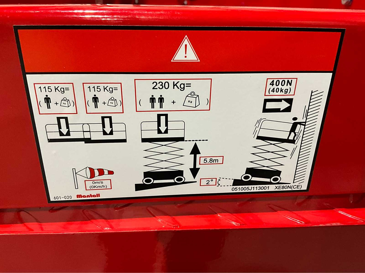 Nền bục trên không Mantall XE80N: hình 20