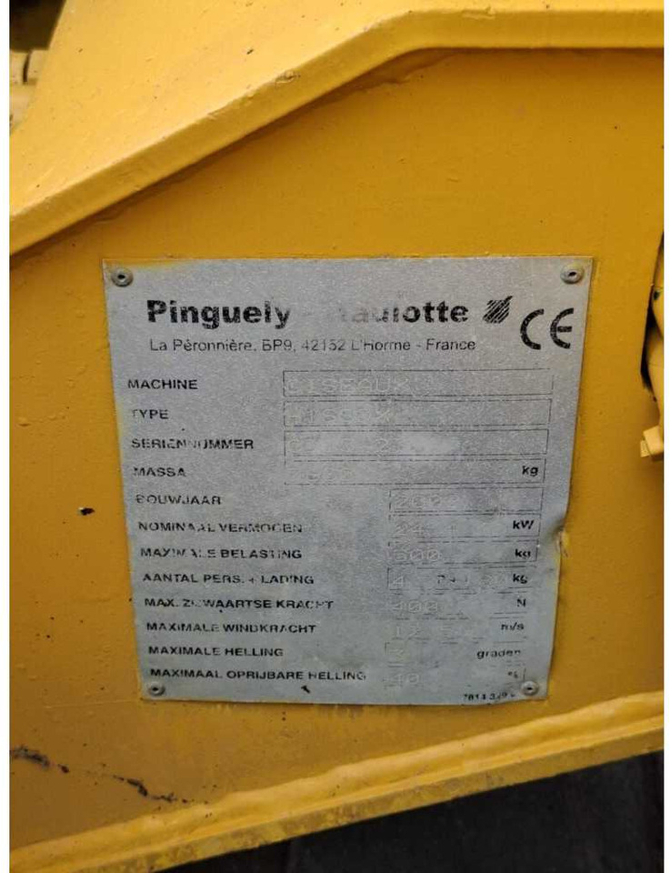 Pinguely Haulotte H18SDX - Nền bục trên không: hình 2 Pinguely Haulotte H18SDX - Nền bục trên không: hình 2