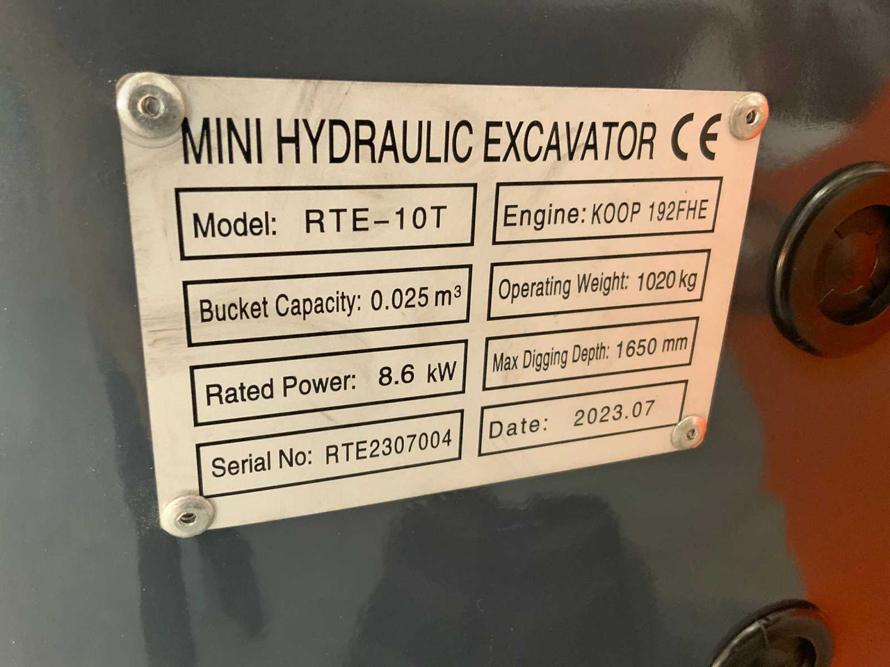 Máy xúc mini RTE CRE102: hình 18