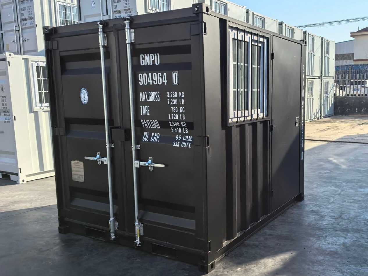 Rhino-cross-containers 9ft met deur en raam - Container biển: hình 1 Rhino-cross-containers 9ft met deur en raam - Container biển: hình 1