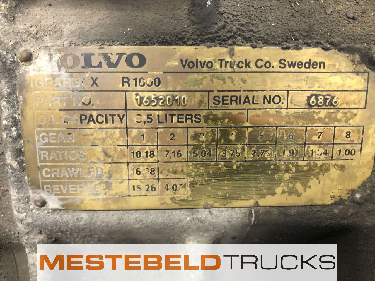Volvo Versnellingsbak R1000 FL7 - Hộp số và các bộ phận cho Xe tải: hình 5 Volvo Versnellingsbak R1000 FL7 - Hộp số và các bộ phận cho Xe tải: hình 5