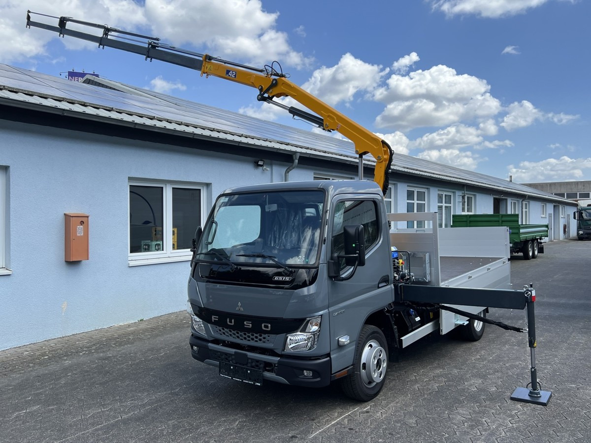 Xe tải thùng lửng/ Phẳng, Xe cẩu tự hành mới FUSO 6S15 Pritsche 3.0m Kran 4mt 4xhydr Funk!: hình 1
