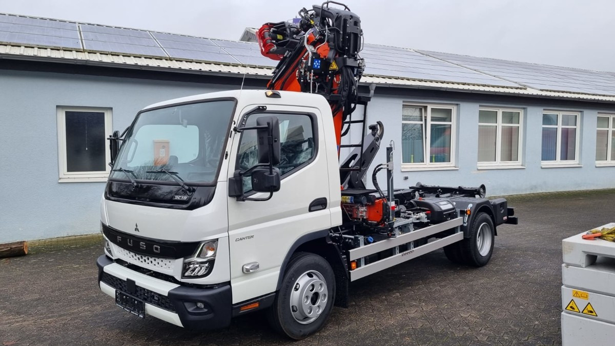 Xe tải nâng móc, Xe cẩu tự hành mới FUSO FUSO 9C18 City Abrollkipper + Z-Kran Recycling: hình 20