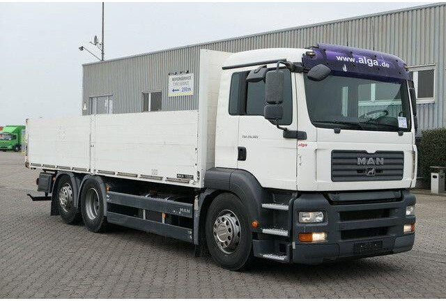 MAN 26.360 TGA LL 6x2, Vollluft, Klima, 3. Sitz, AHK - Xe tải thùng lửng/ Phẳng: hình 2 MAN 26.360 TGA LL 6x2, Vollluft, Klima, 3. Sitz, AHK - Xe tải thùng lửng/ Phẳng: hình 2