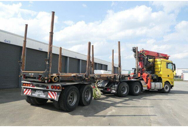Xe chở gỗ MAN 26.540 TGX 6x4, Kombizug, Huttner LNZK 20: hình 7