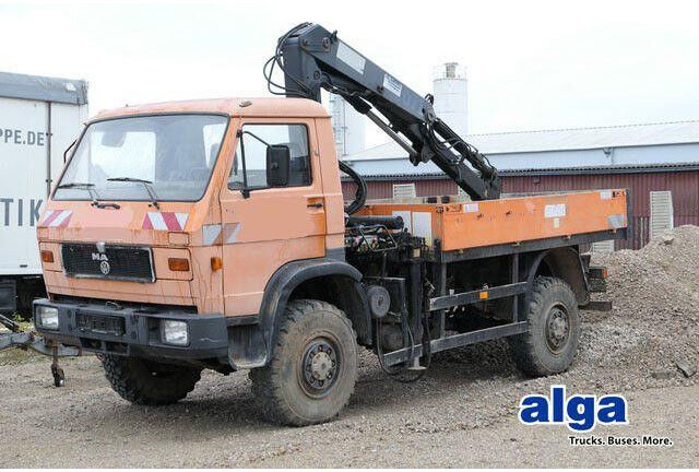 MAN 9.150 4x4, Allrad, Hiab 071 AW, Einzelbereifung - Xe tải thùng lửng/ Phẳng: hình 1 MAN 9.150 4x4, Allrad, Hiab 071 AW, Einzelbereifung - Xe tải thùng lửng/ Phẳng: hình 1
