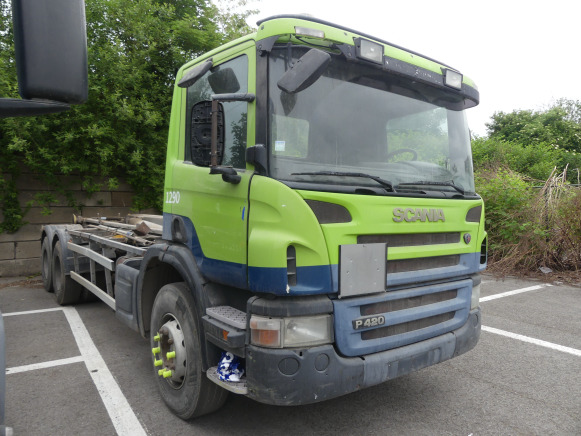REF:1290 - Camion porte container Scania PRT (2005-529.990 km) - Xe chở container/ Xe tải hoán đổi thân: hình 2 REF:1290 - Camion porte container Scania PRT (2005-529.990 km) - Xe chở container/ Xe tải hoán đổi thân: hình 2