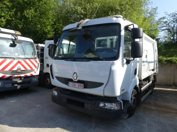 REF:1380 - Camion poubelle Renault Midlum 180DXI (2011-183.874 km) - Xe tải chở rác: hình 1 REF:1380 - Camion poubelle Renault Midlum 180DXI (2011-183.874 km) - Xe tải chở rác: hình 1