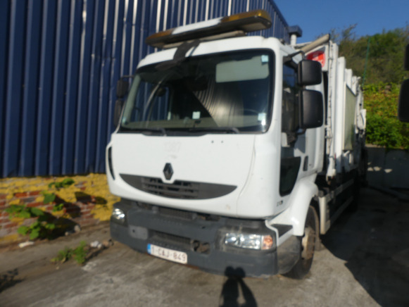 REF:1387 - Camion poubelle Renault Midlum 270DXI (2011-189.728 km) - Xe tải chở rác: hình 1 REF:1387 - Camion poubelle Renault Midlum 270DXI (2011-189.728 km) - Xe tải chở rác: hình 1