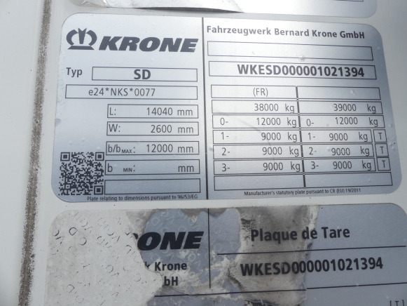 Rơ moóc đông lạnh Semi remorque frigorifique Krone SREM FG TD: hình 7