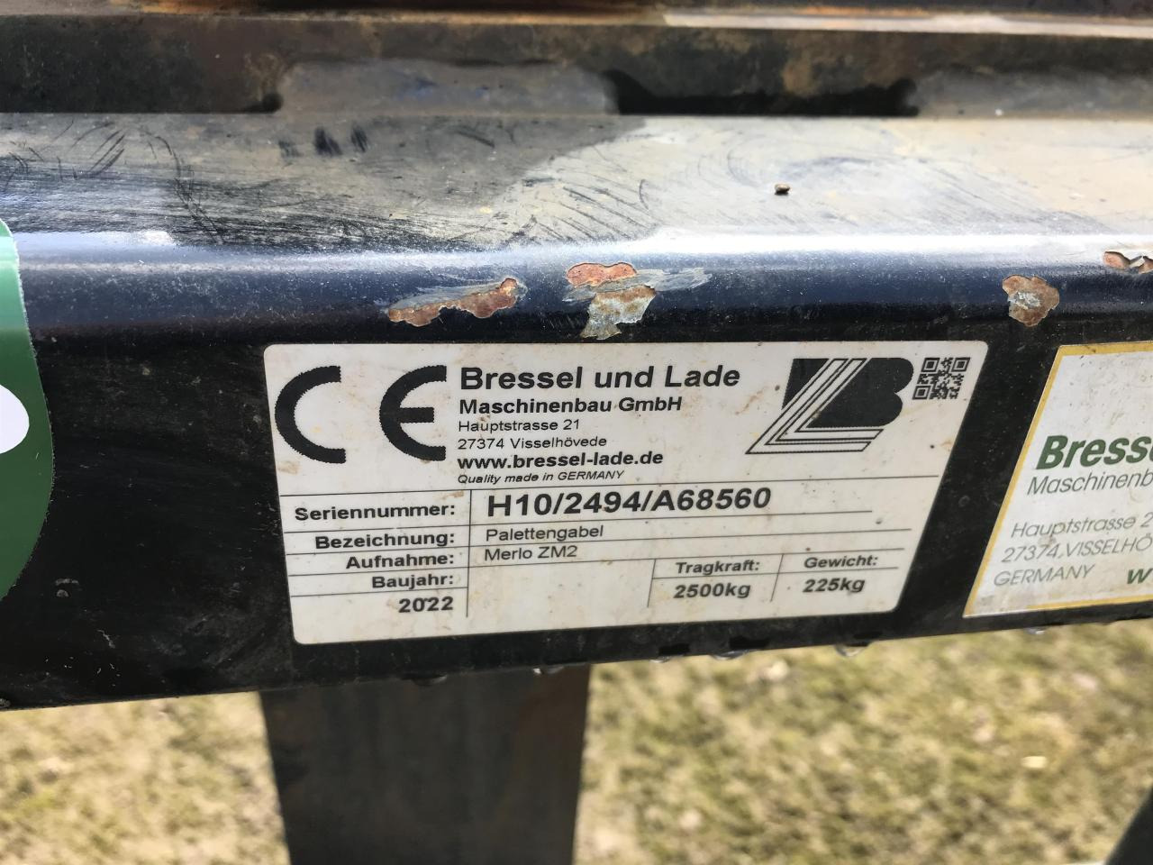 Bressel 2,5 to (1300 mm Zinken) - Chĩa cho Máy móc nông nghiệp: hình 4 Bressel 2,5 to (1300 mm Zinken) - Chĩa cho Máy móc nông nghiệp: hình 4