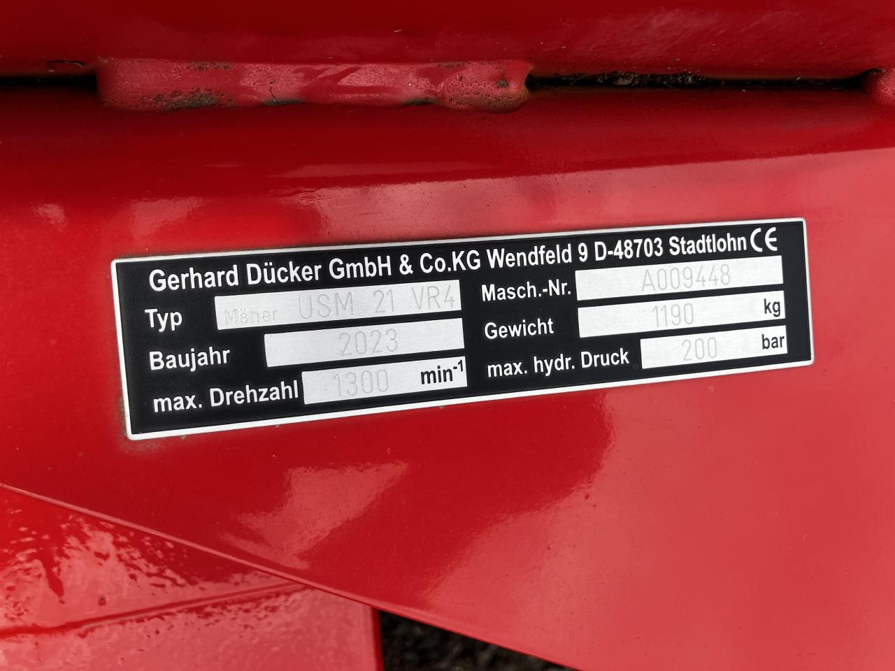 Dücker USM-21 - Dàn băm cỏ: hình 5 Dücker USM-21 - Dàn băm cỏ: hình 5