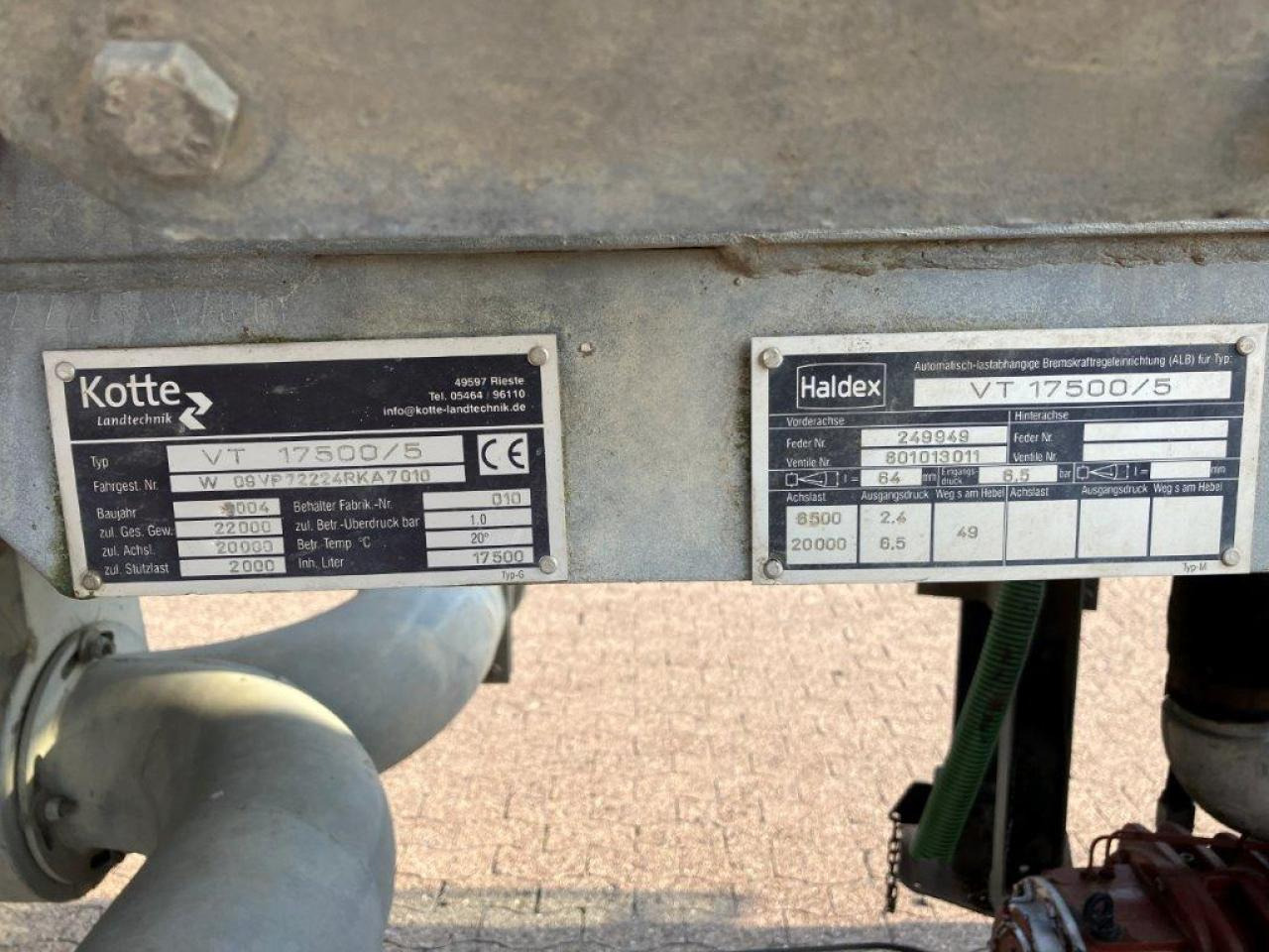 Trang thiết bị bón phân Kotte VT17500: hình 9 Trang thiết bị bón phân Kotte VT17500: hình 9