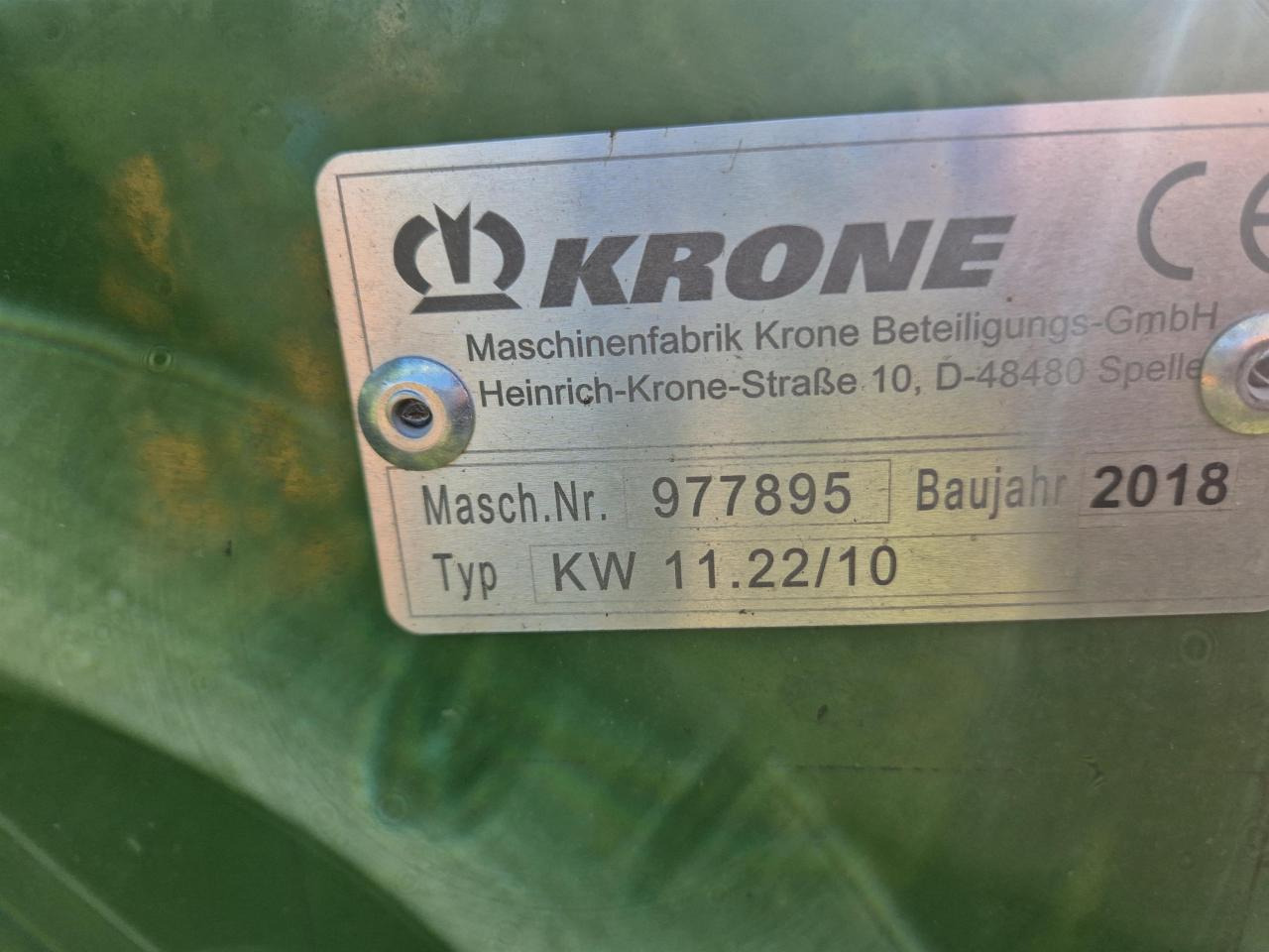 Krone KW 11.22 - Dàn trải/ Cào: hình 2 Krone KW 11.22 - Dàn trải/ Cào: hình 2