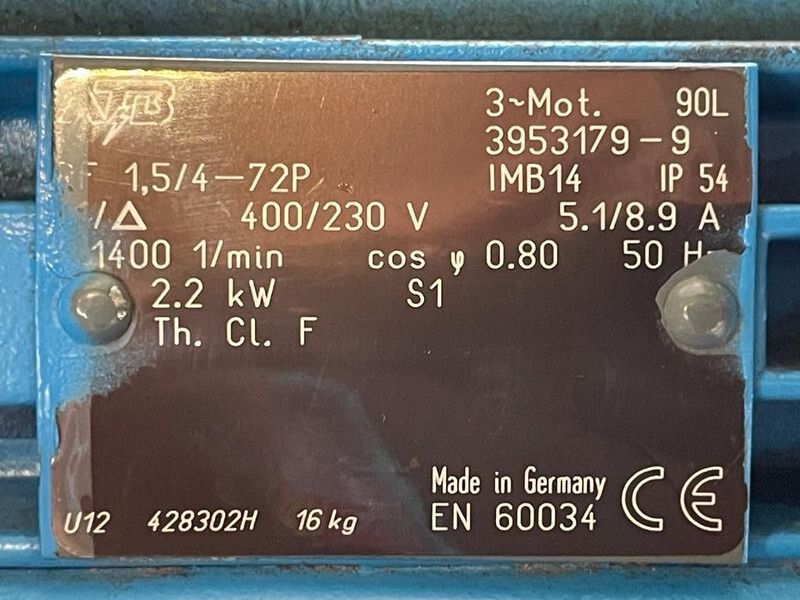 Máy nén khí Alup 2.2 kW 240 L / min 10 Bar Elektrische Zuigercompressor op ketel: hình 12