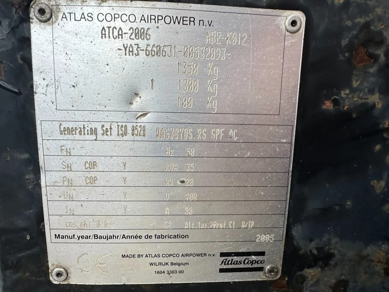Atlas-Copco QAS 38 Yanmar Mecc Alte Spa 40 kVA Silent generatorset - Bộ phát điện: hình 5 Atlas-Copco QAS 38 Yanmar Mecc Alte Spa 40 kVA Silent generatorset - Bộ phát điện: hình 5