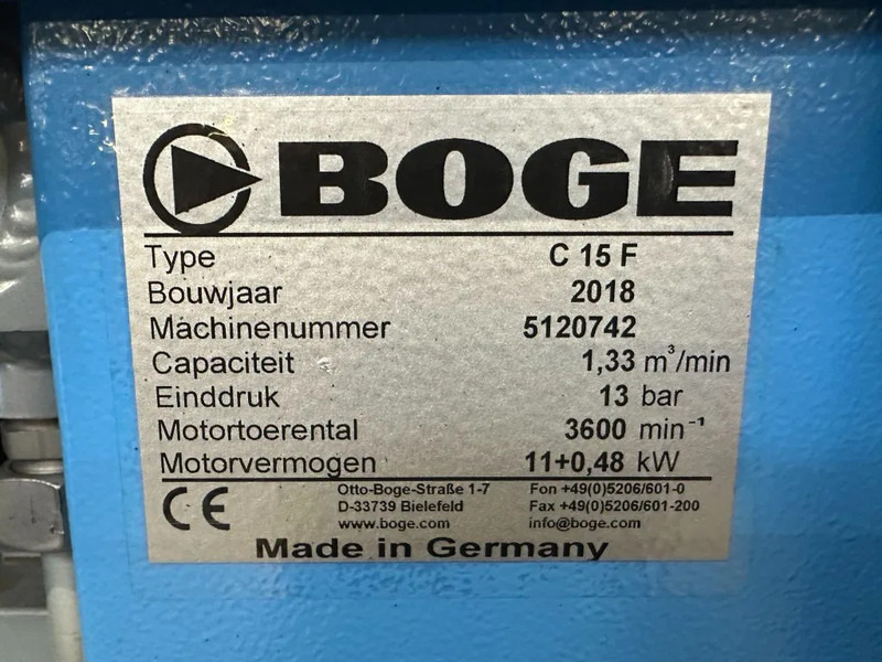Boge C15F - 15 KW frequentiegeregelde schroefcompressor - Máy nén khí: hình 3 Boge C15F - 15 KW frequentiegeregelde schroefcompressor - Máy nén khí: hình 3