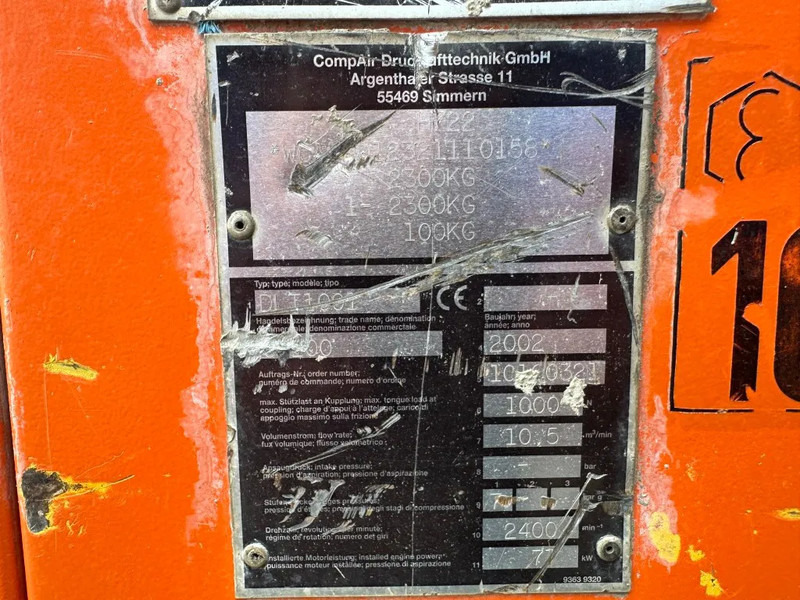 Compair C100 Mercedes OM 364 A 10.5 m3 / min 77 kW 7 Bar Silent Diesel Compressor - Máy nén khí: hình 3 Compair C100 Mercedes OM 364 A 10.5 m3 / min 77 kW 7 Bar Silent Diesel Compressor - Máy nén khí: hình 3