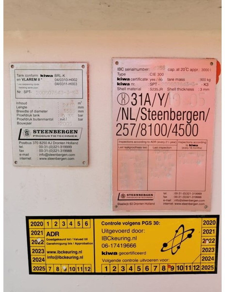 Kiwa IBC Steenbergen 3000 liter diesel tank met keuring ! - Bồn chứa: hình 3 Kiwa IBC Steenbergen 3000 liter diesel tank met keuring ! - Bồn chứa: hình 3