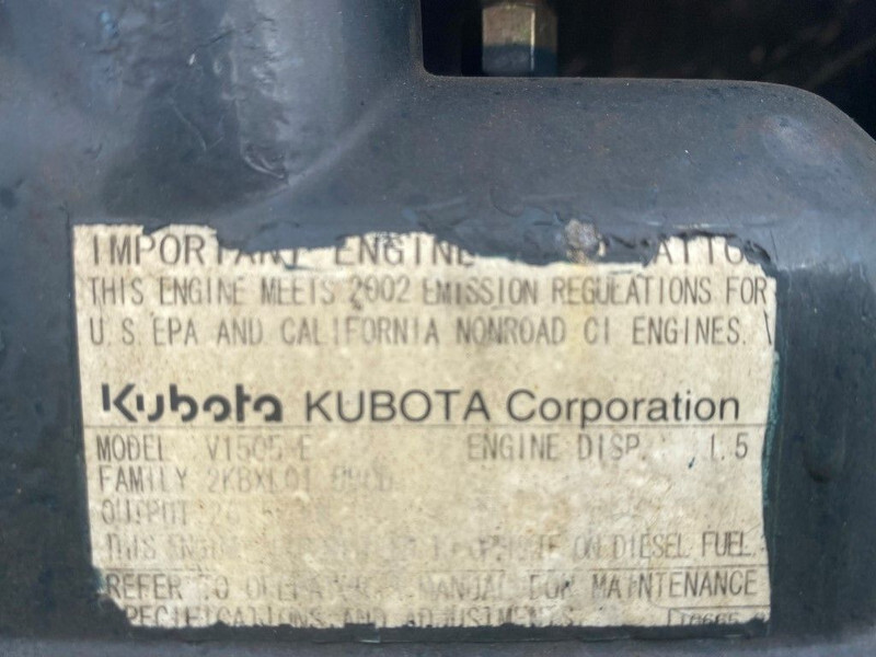 Bộ phát điện Kubota V1505 Vrachtwagen aggregaat 12.5 kVA generatorset: hình 8