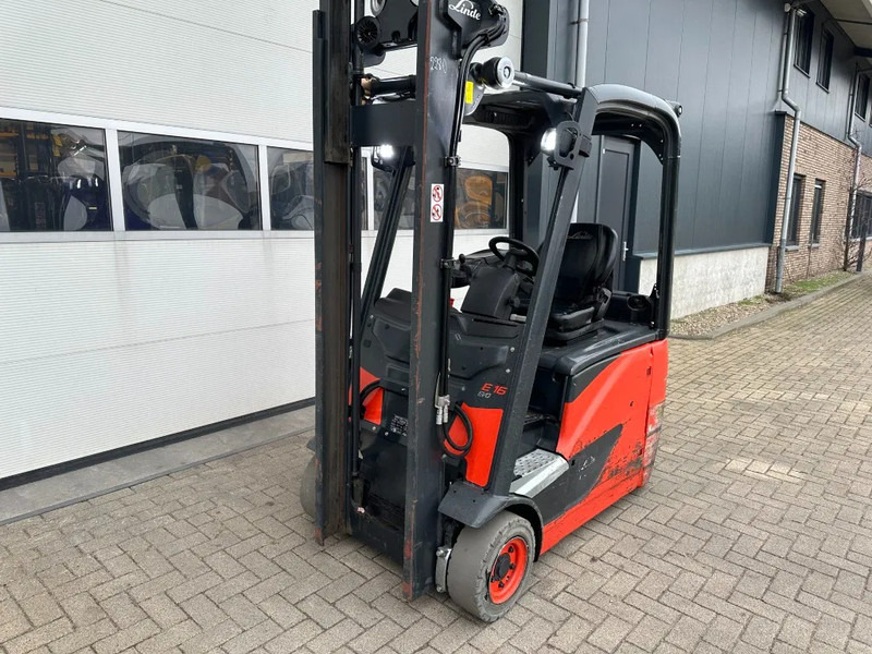 Xe nâng điện Linde E16H-02 1.6 ton Triplex Freelift Sideshift Elektra Heftruck 2016: hình 8